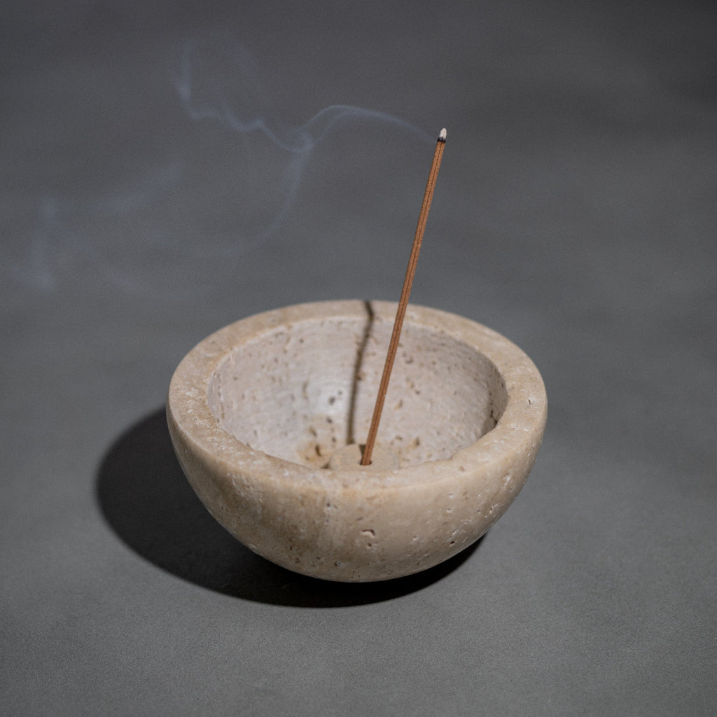 HYANG STUDIO Miscellaneous The Dome | Travertine Incense Burner